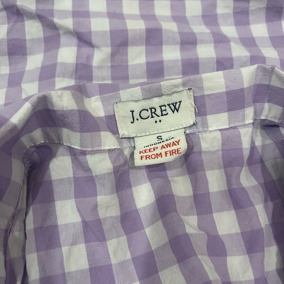 guc j crew factory/ mercantile women’s Purple Check gingham Pajama shorts set s - Picture 4 of 7